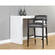 Keagan 41.5 inch Brentwood Charcoal Leather Barstool